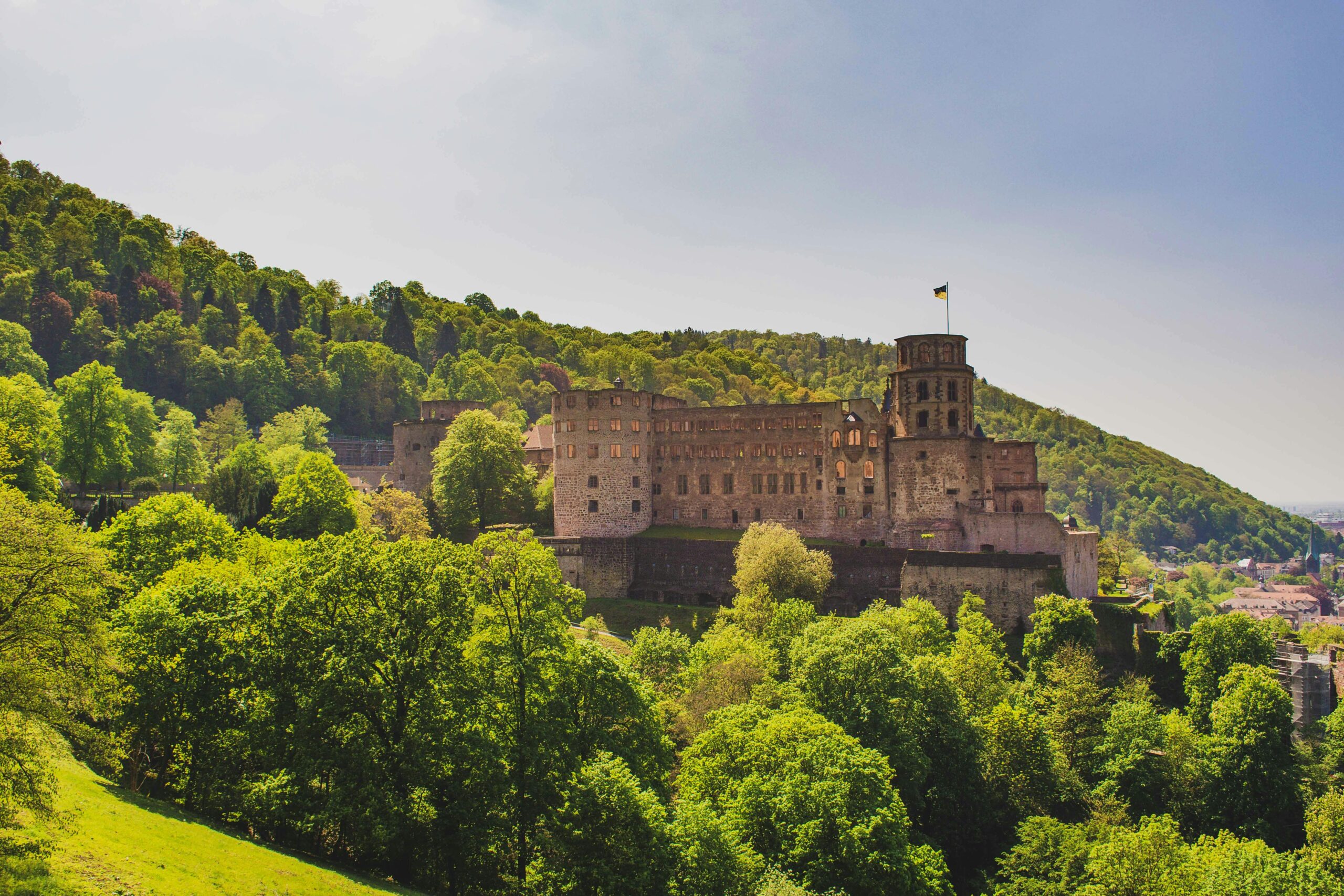 El Castillo de Heidelberg en la colina Königstuhl.