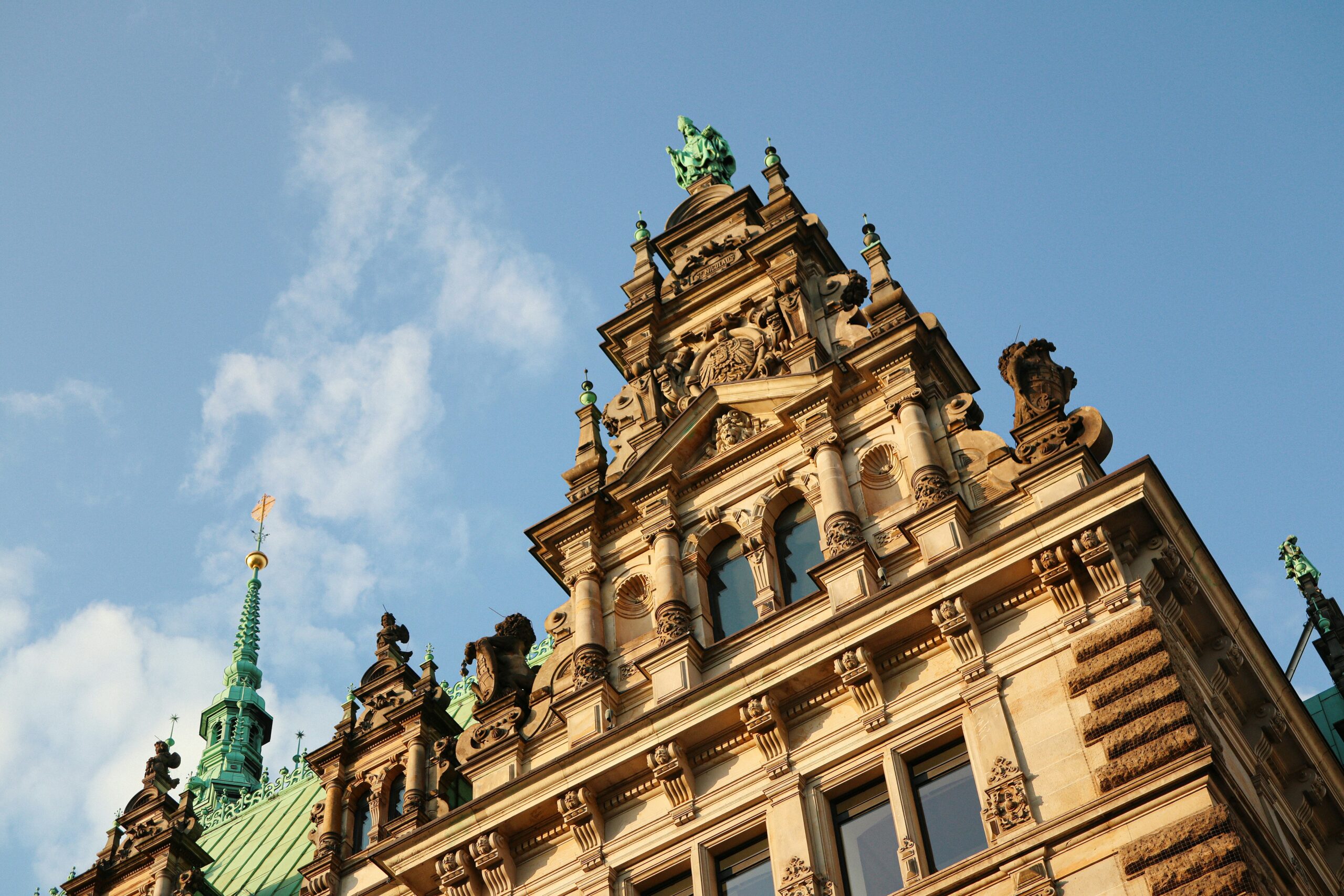 Detalle del Ayuntamiento de Hamburgo.