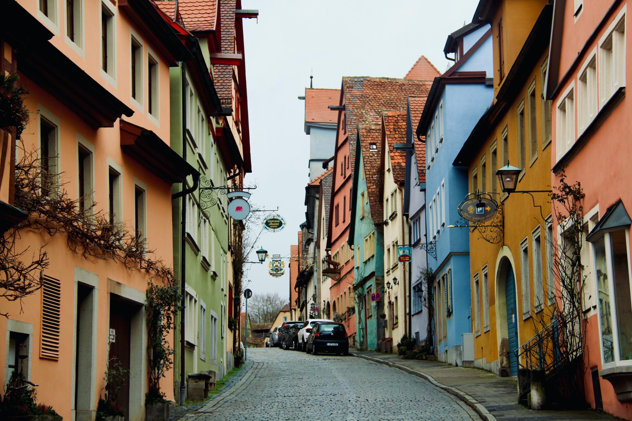 Las encantadores calles de Rothenburg ob der Tauber.