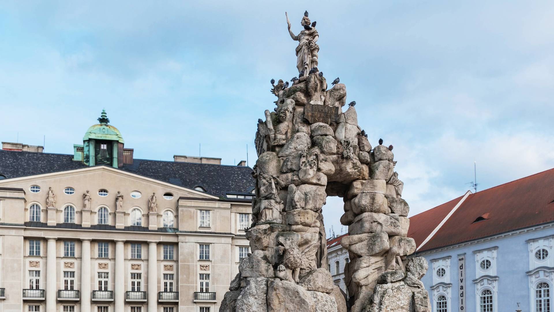 Fotografía del centro de Brno.