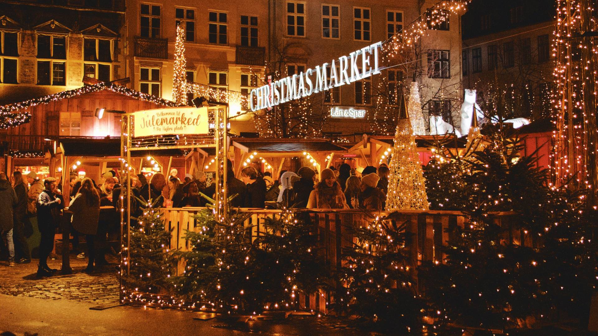 Mercadillo navideño en Copenhague.