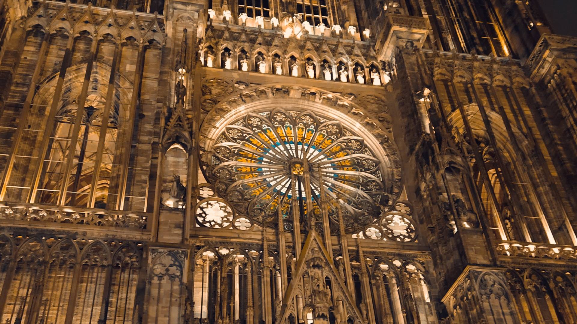 Detalle de la magnífica Catedral de Estrasburgo.