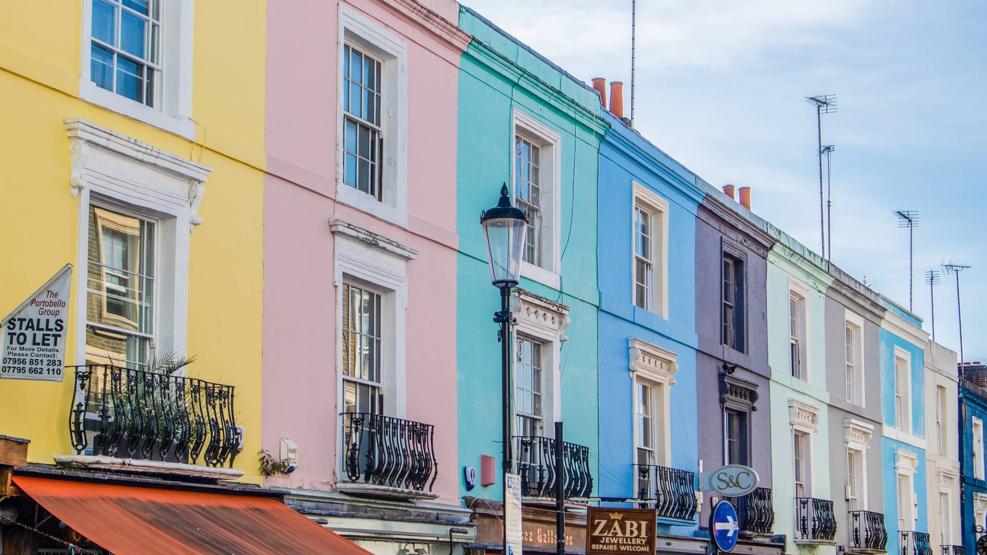 Las coloridas casas de Notting Hill.