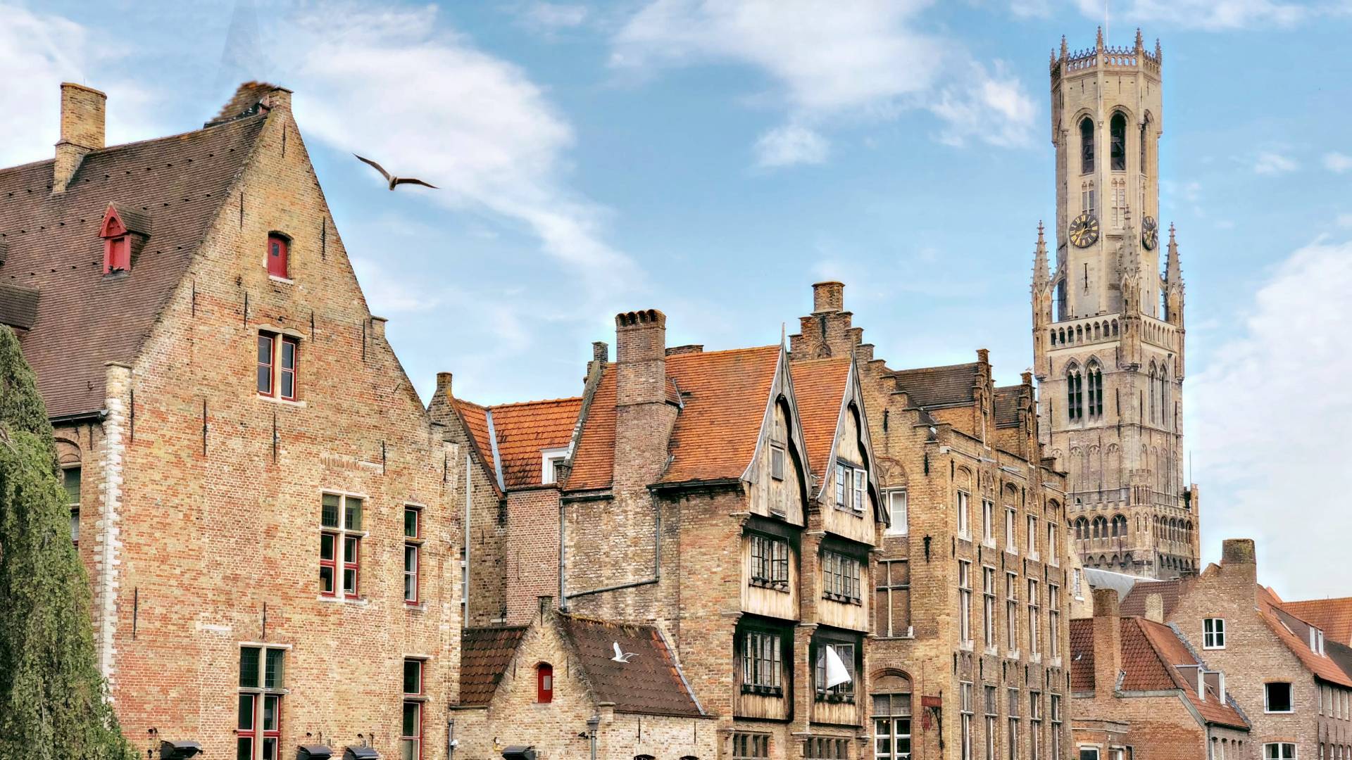 Edificios del centro histórico de Brujas.