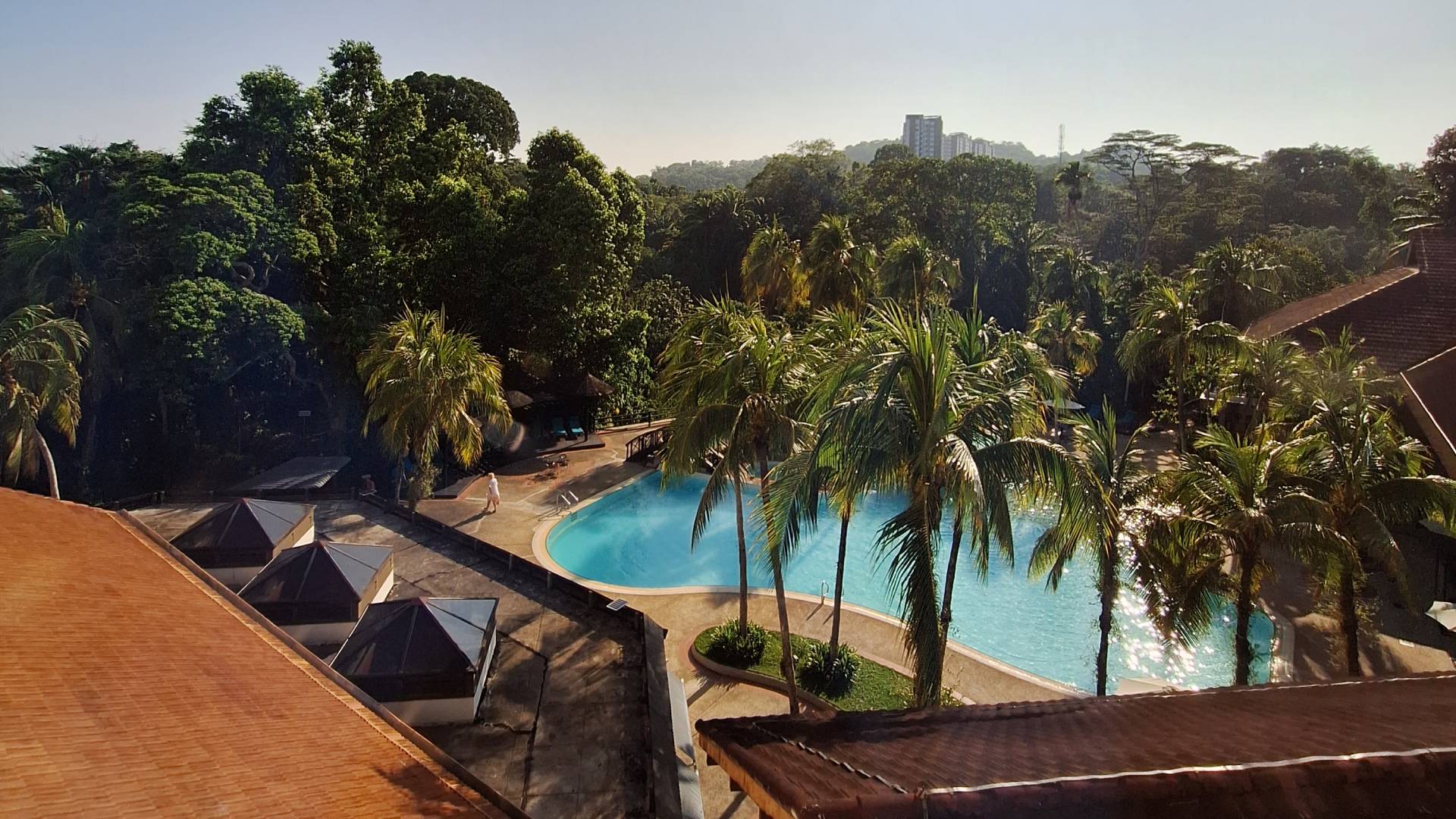 Vistas de nuestro hotel en Sandakan.