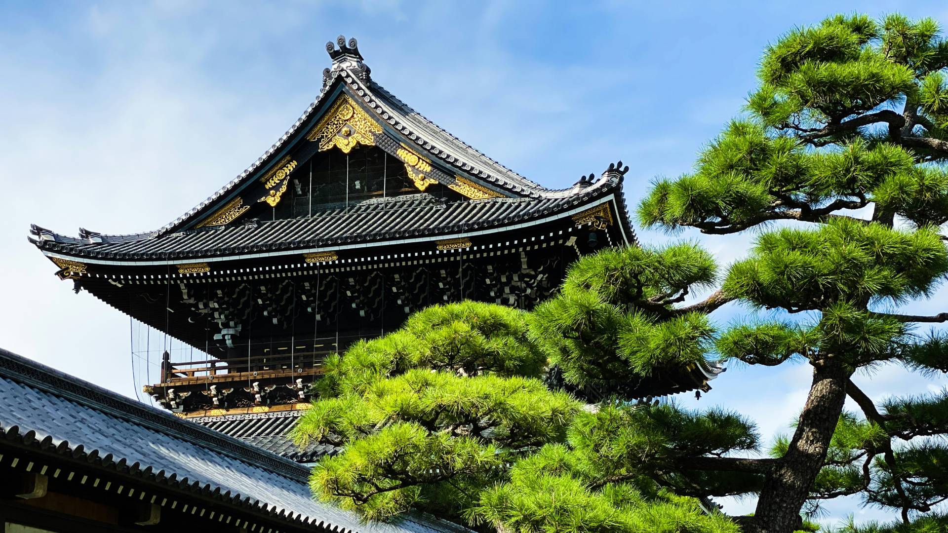 Una de las construcciones del Castillo Nijō.