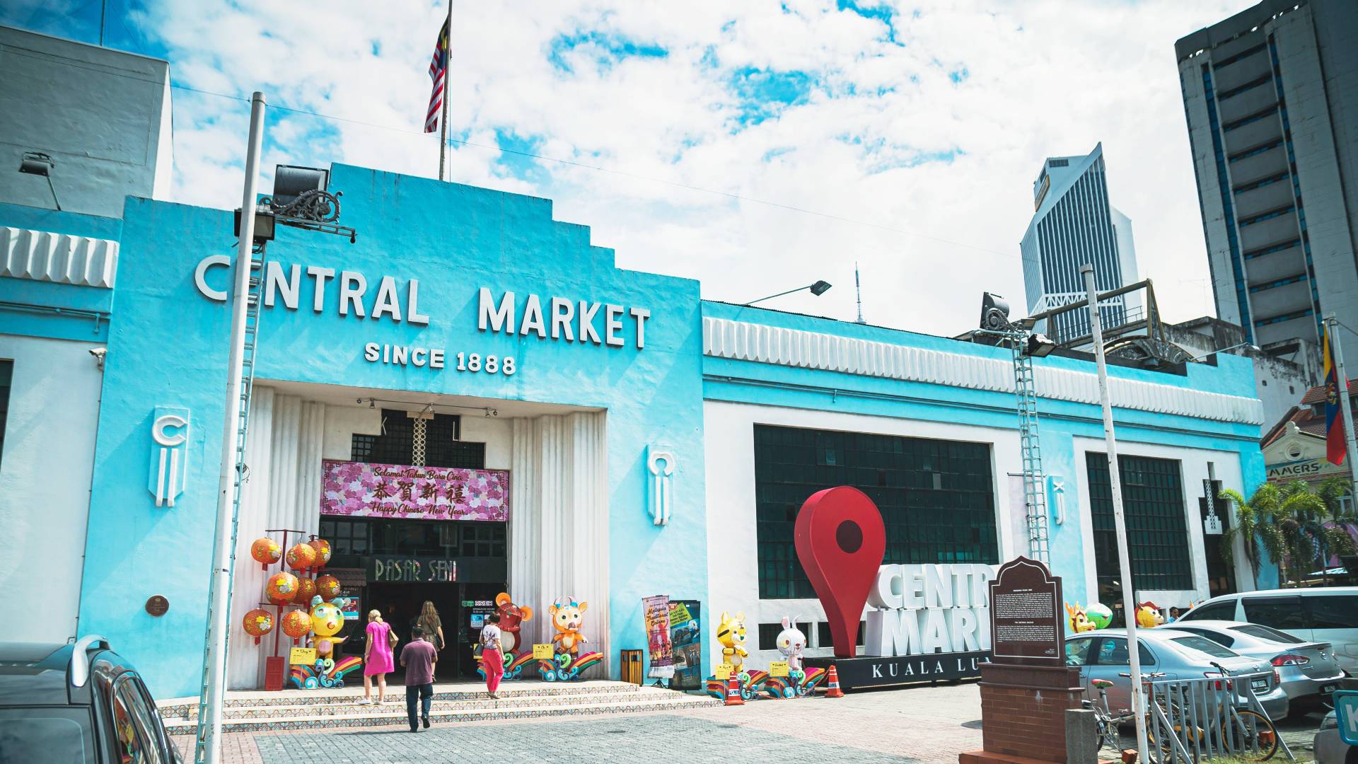 Fachada del Mercado Central de Kuala Lumpur.