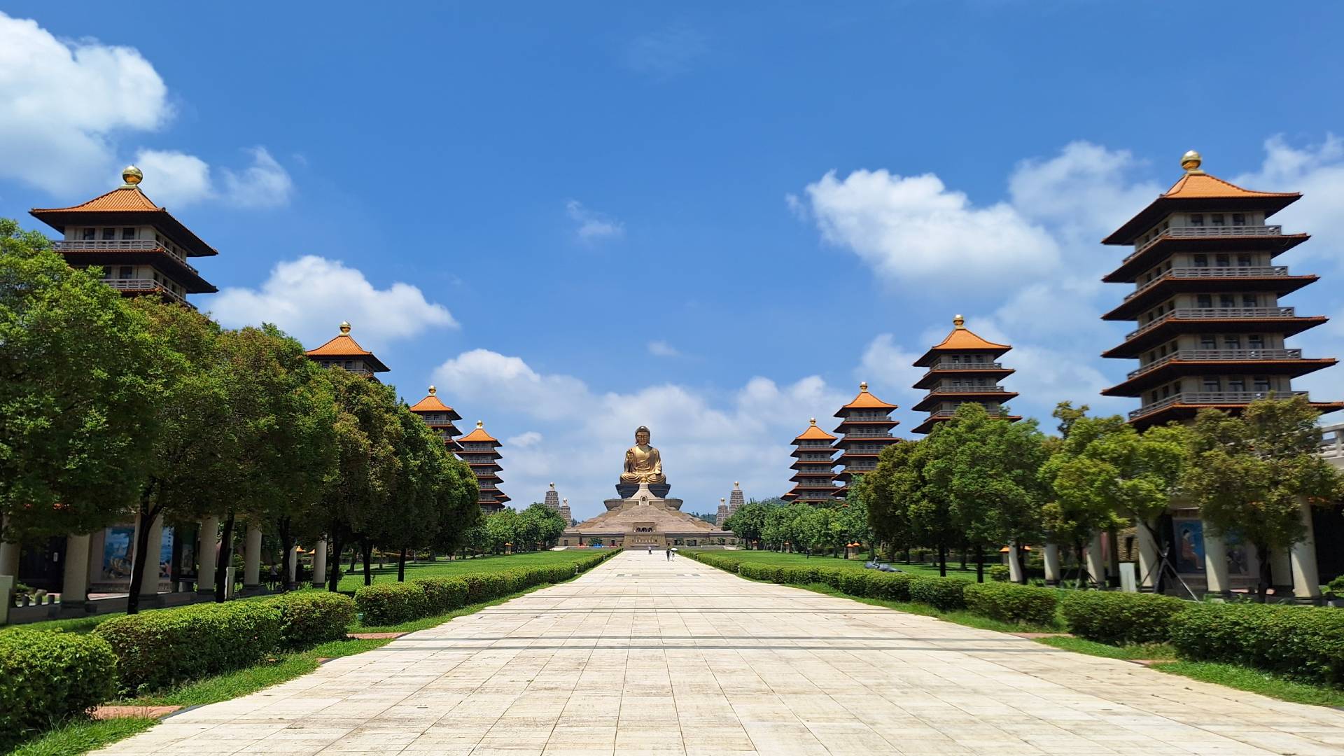 El impresionante Monasterio Fo Guang Shan.