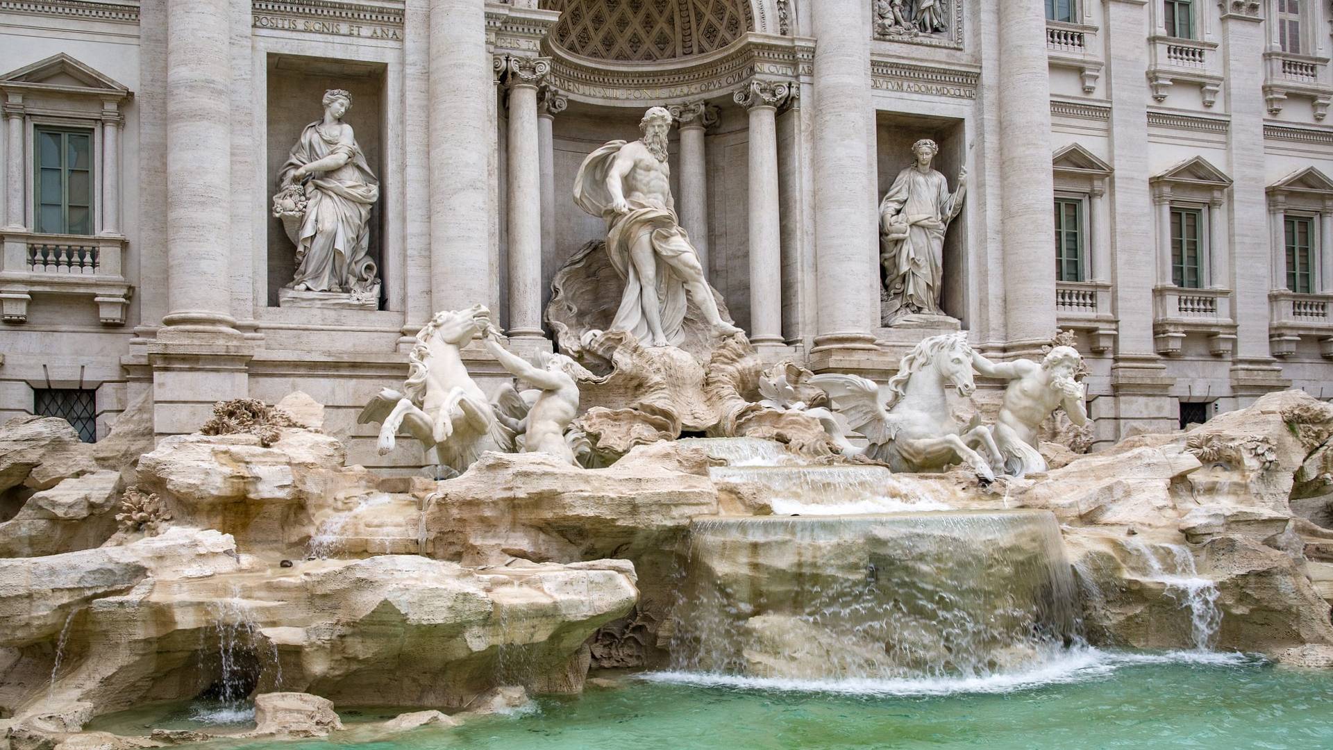 La emblemática Fontana de Trevi.