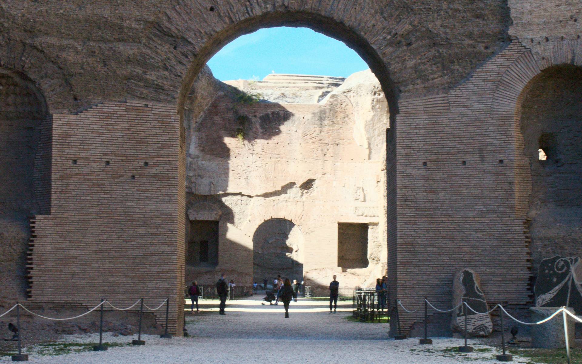 Enorme complejo de las Termas de Caracalla.