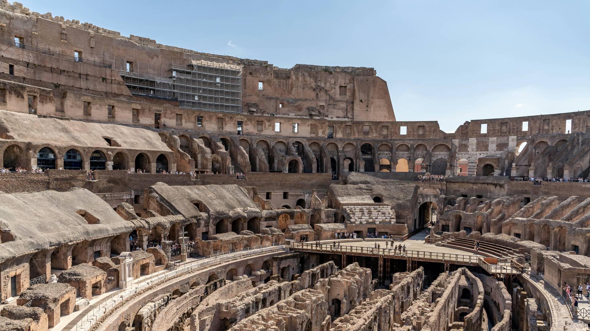 Interior del Coliseo romano.