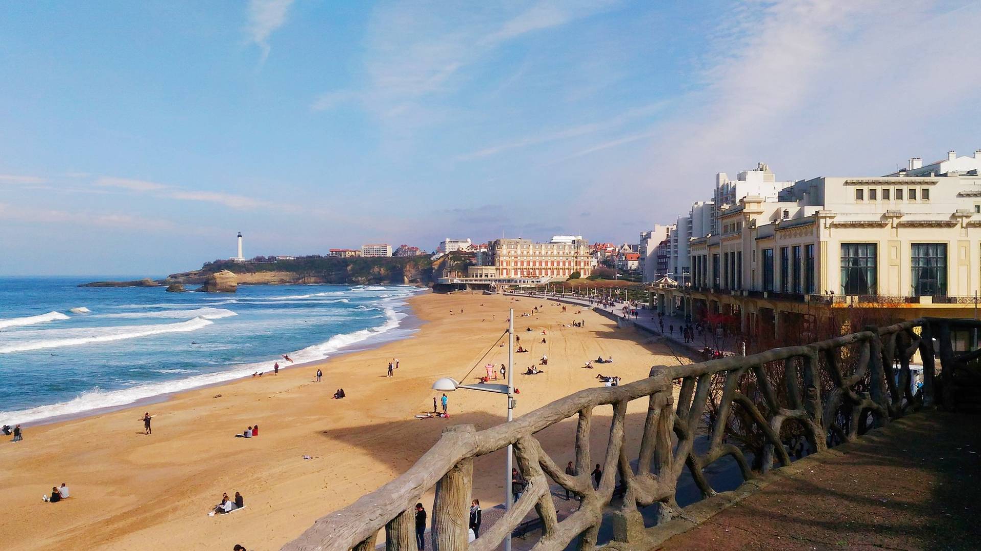 La playa de Biarritz es una maravilla.