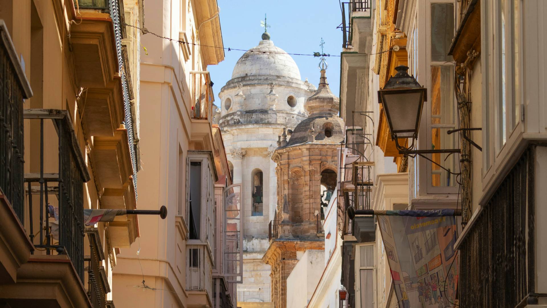 Centro histórico de Cádiz capital.