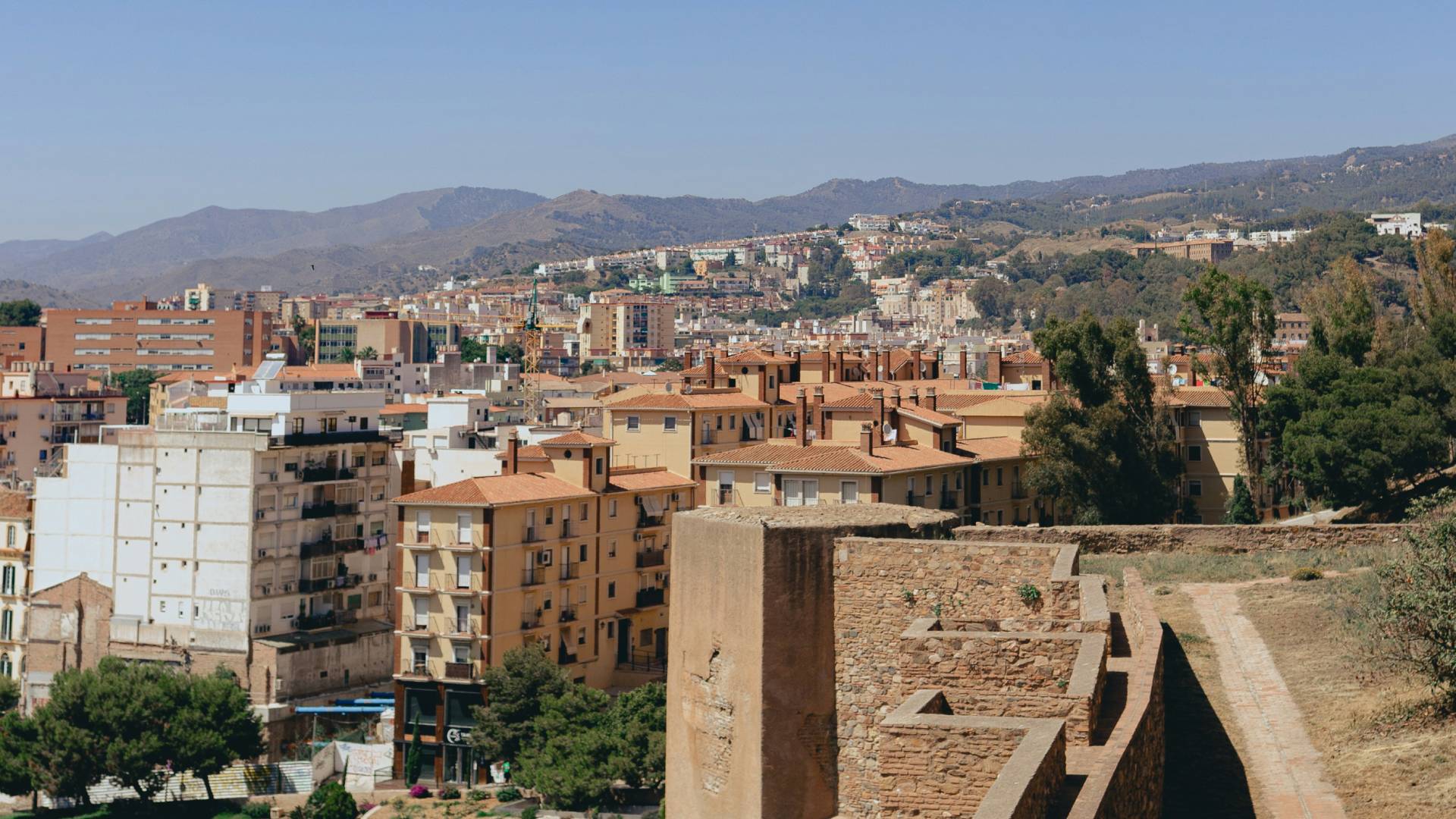 Vistas desde el Castillo de Gibralfaro.