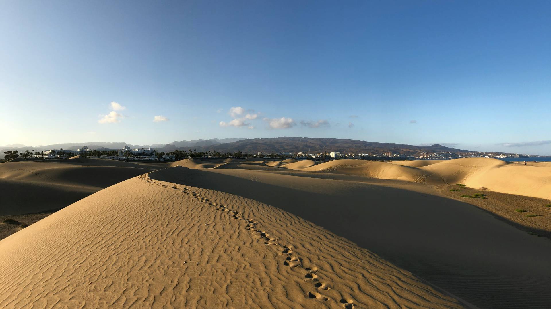 Dunas de Maspalomas, al sur de Gran Canaria.