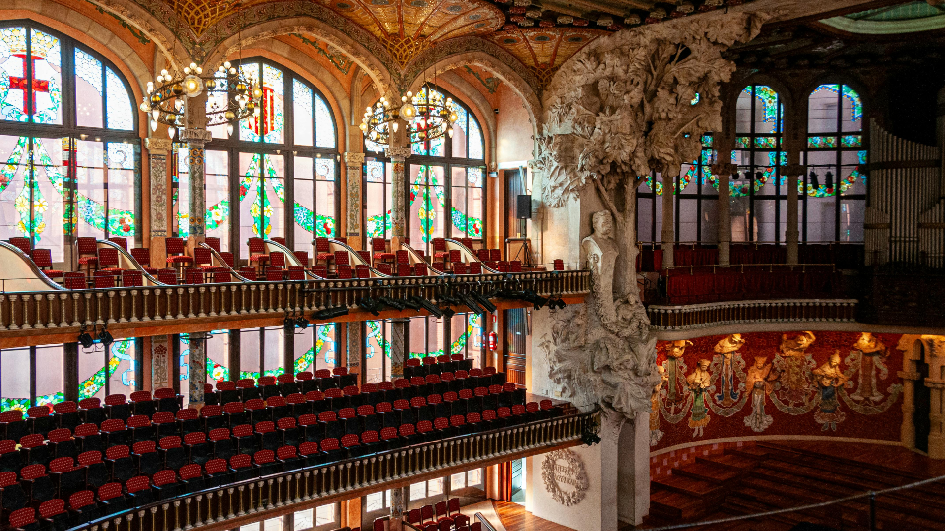 Interior del Palau de la Música Catalana.