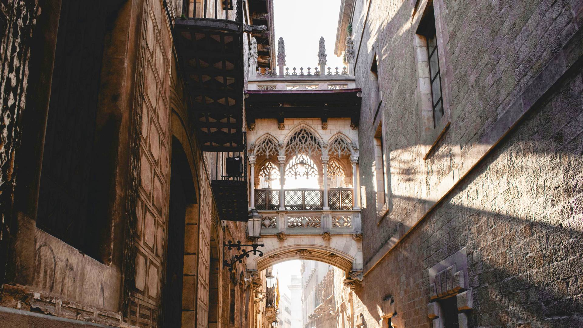 Calles del Barrio Gótico de Barcelona.