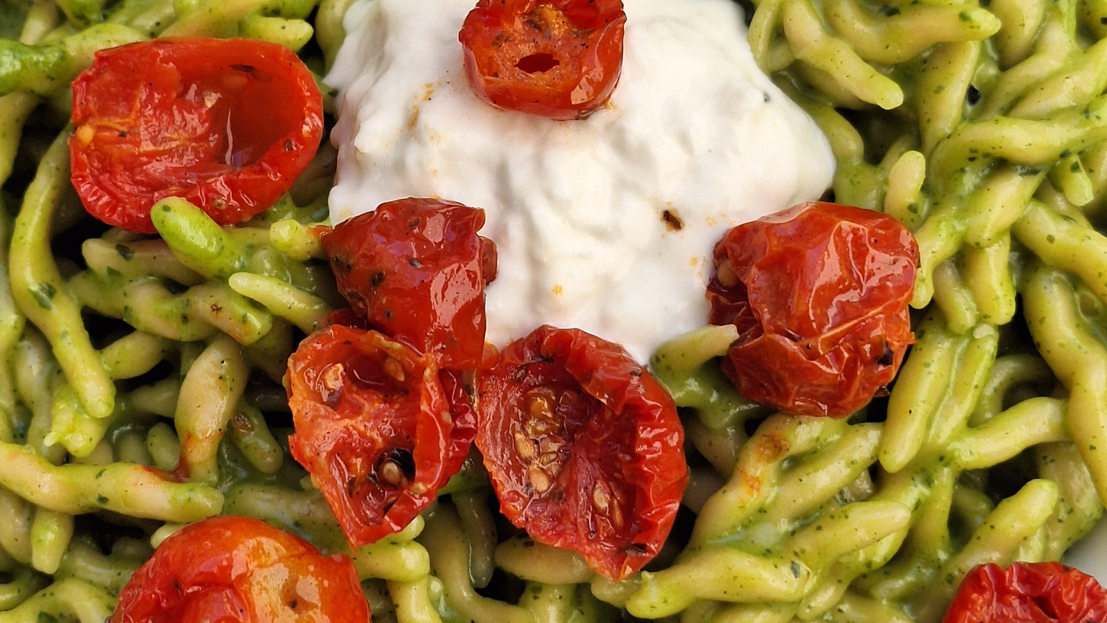 Trofie al pesto del restaurante Miscusi.